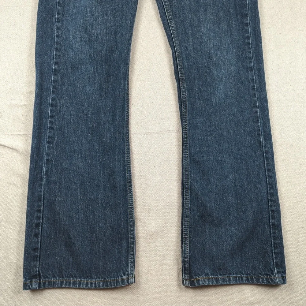 Levis Jeans Mens 33x32 Blue 527 Boot Cut Western Cowboy Faded